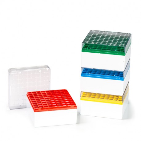 1.2/2 mL Vial Size Simport T314-281G Series 281 Green Cryovial Storage Box Pack of 6 81-Place Array 